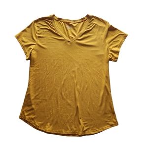 No Boundaries Women’s Fitted Blouse Size XXL Yellow Mustard #52469